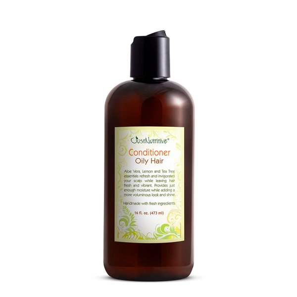 Just Nutritive Oily Hair Conditioner | Oily Hair Treatment | Nutrient Rich Tea Tree Conditioner for Men and Women | Best Conditioner for Oily Hair | Natural Cleansing Conditioner 16 Fl Oz