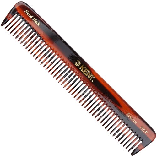 Kent R5T All Coarse Hair Detangling Comb Wide Teeth Dressing Table Comb for Thick Curly Wavy Hair. Hair Detangler Comb for Grooming Styling Hair, Beard and Mustache. Saw-Cut. Handmade in England