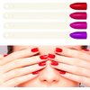 BNP 50 PCS False Nail Art Tips Sticks Nail Polish Color Card Plates Display Polish Board Nail Art Practice Supplies Home DIY Templates (Natural)