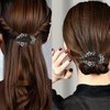 3pcs Hair Barrettes for Women Crystal Rhinestones Hair Clips French Flowers Barrettes Spring Hair Barrettes Clip Hair Styling Accessories