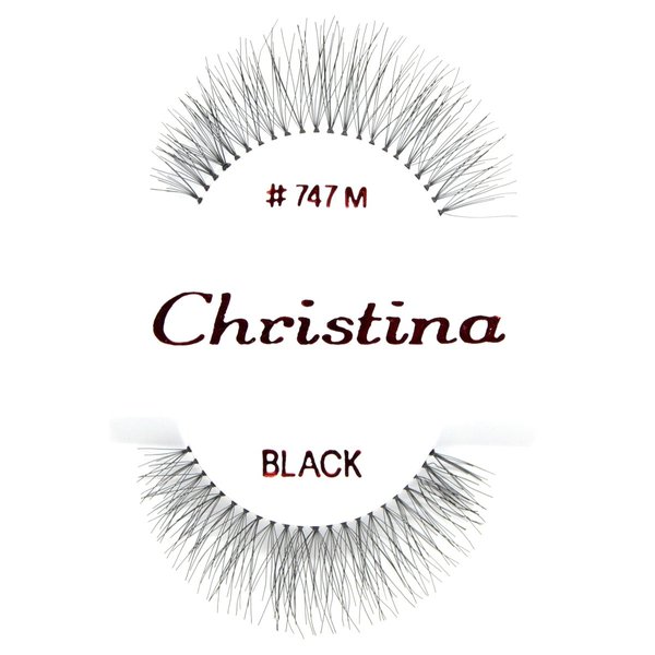 12packs Eyelashes - #747M Christina 100% Human Hair Fake Eyelashes