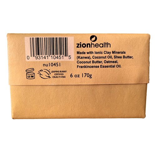 Adama Minerals Zion Health Clay Soap Frankincense 6 oz Bar Soap