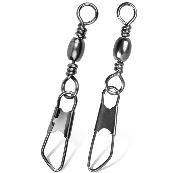 Fishing Snap Swivel Saltwater, 110Pcs High Strength Fishing Barrel Line Connector Fishing Swivels Barrel Safety Snap Fishing Tackle Accessories