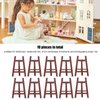 Wooden Dollhouse Accessories, Dollhouse Miniatures, 10 Pcs Dollhouse Easel Detail Design Sturdy Pinewood Multi Purpose Miniature Painting Easel for 1:12 1:6 Scale