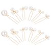 12 Pcs Pearl Hair Pins Bridal Hair Pins U Shaped Pearl Hair Clips Pearl Hair Accessories Hair Pearls Decorative Hair Pins Pearl Bobby Pins for Brides Bridesmaid Women Girls