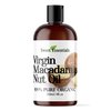 100% Pure Cold Pressed Organic Virgin / Unrefined Macadamia Nut Oil - 4oz - Imported From Italy - Offers Relief From Dry & Cracked Skin, Eczema, Baby Eczema, Psoriasis, Dermatitis, Rosacea & All