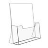 NIUBEE Acrylic Brochure Holder 8.5 x 11 inches 2 Pack, Clear Acrylic Literature Holder Plastic Flyer Display Stand, Acrylic Countertop Organizer for Magazine, Pamphlet, Booklets, Menu, Journals