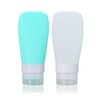2 Pcs Silicone Travel Bottles,2oz Leak Proof Refillable Squeeze Containers with Transparent Carry Bag,Small Empty Travel Size Bottles for Shampoo,Conditioner,Lotion,Toiletries