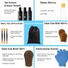 Tan Physics (13pc Deluxe Bundle) Tan Physics True Color Sunless Tanner, Pre-Tan Exfoliator, & Tan Extender- plus ALL tanning essentials - Travel Bag & Bottle, Exfoliation Glove, Mitt & Applicators