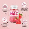 Mchokuu NAC Gummies for Adults & Kids 1000mg, NAC Supplement N-Acetyl Cysteine, Immune Support Liver & Lung Health Antioxidant Sugar-Free, Strawberry Flavor Gummy, 60 Counts