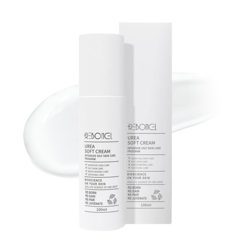 Reboncel 50,000ppm Urea Soft Cream with Salicylic Acid, Dry Cracked Heel Thick Callus Repair Cream, Korean Skin Care Deep Moisturizer with CICA Extract (3.38 fl.oz, 100ml)