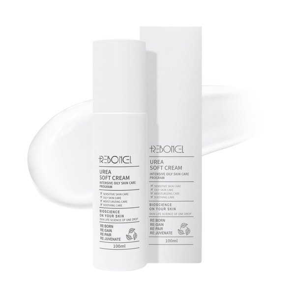 Reboncel 50,000ppm Urea Soft Cream with Salicylic Acid, Dry Cracked Heel Thick Callus Repair Cream, Korean Skin Care Deep Moisturizer with CICA Extract (3.38 fl.oz, 100ml)