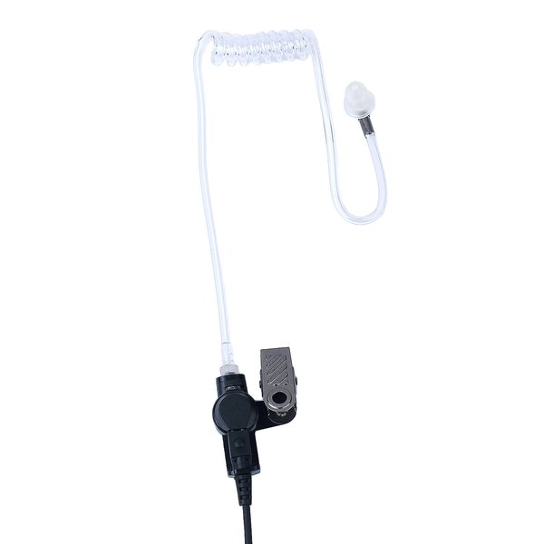 KEYBLU 10 Pcs Clear Acoustic Coil Tube Replacement for Two Way Radio Sercurity Earpiece, Headset (with Connector 10 Pack)