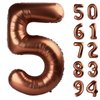 Dark Brown 5 Balloon, Coffee Brown Number Balloons 40 Inch, Chocolate Brown 5th Birthday Balloon Decorations, Dark Brown Party Supplies, 5 Number Balloons, Number 5 Balloon