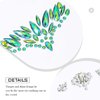 Ludress 2 Sheets Crystals Face Stickers St.Patrick's Day Face Gems Mermaid Tear Sticker Festival Face Jewels Party Body Gems Sparkle Body Jewels Decoration Make Up for Women and Girls(Green+Withe)