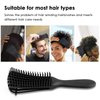 Linkidea 4 Pack Detangling Octopus Brush and Cushion 9 Row Nylon Bristle Styling Brush, Flexible Bristles Detangling Styling HairBrush