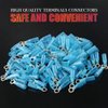 Hilitchi 50Pcs Nylon Heat Shrink Ring Insulated Terminals Electrical Wire Crimp Connector (16-14AWG, 10)