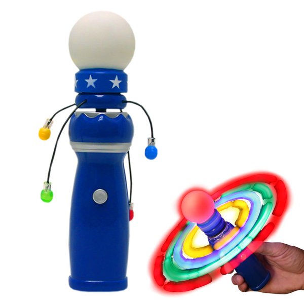 Windy City Novelties Hand-Held LED Light Up Galaxy Spinner with Flashing Lights