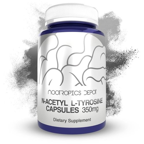Nootropics Depot N-Acetyl L-Tyrosine Capsules | 350mg | 240 Count | NALT | Amino Acid Supplement | Natural Supplement | Supports Memory, Learning, Focus, Healthy Stress Levels