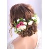 Kercisbeauty 3pcs Handmade Floral Hair Piece for Wedding Brides Bridesmaid Garden Themed Wedding Party Jewelry Rose Hair Pins Hair Accessories