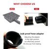 ZNNCO Upgraded Gutter Downspout Extensions Flexible, No Dig Catch Basin Downspout Extension with Leak-Proof Splash Block Kit,Extendable from 1.34’ to 5.1’