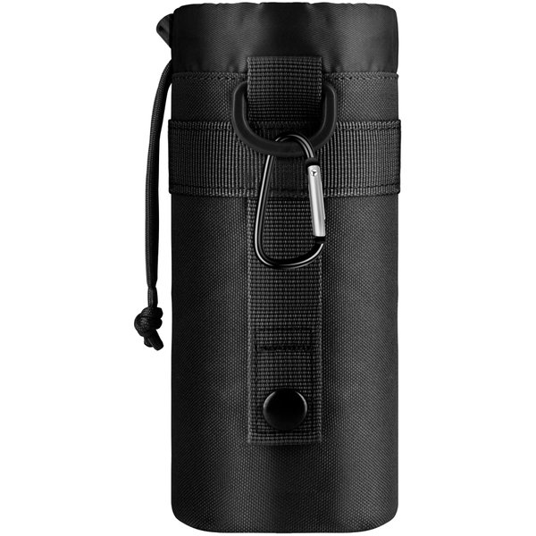 IronSeals Adjustable Tactical Water Bottle Pouch Foldable MOLLE Water Bottle Holder Drawstring Open Top Travel Water Bottle Bag