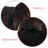 KETHBE Ponytail Extension, 26 Inch Drawstring Ponytail Hair Extensions Synthetic Long Curly Wavy Hair Extensions Ponytail Thick Hair Pieces for Women (Dark Brown)