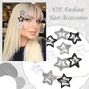 NAISKA Black Star Hair Clips Non Slip Hair Pins Snap Hair Barrettes Cute Hair Accessories for Girls Women Cute Hair Decoration(12PCS)