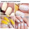 Daisy Nail Art Stickers Decals Daisy Water Transfer Summer Nail Art Decorations Little Daisies Flower Designs Stickers Tattoo Craft Manicure Tips Decoration 12 Sheets
