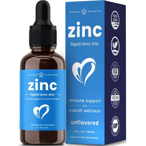 Liquid Zinc for Kids & Adults | Vegan, Pure Ionic Zinc Drops Enhanced with Vitamin C | Elemental Zinc Supplements for Immune Support | Sugar-Free Zinc Liquid 4 oz