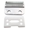 Professional Adjustable Replacement Blades Set #1006-30-15-10 for Wahl 8504 Hair Clippers, 1 Carbon Steel Fixed Blades, 1 Ceramic Moving Blade, Compatible w/Wahl Super Taper Hair Clippers (Silver)