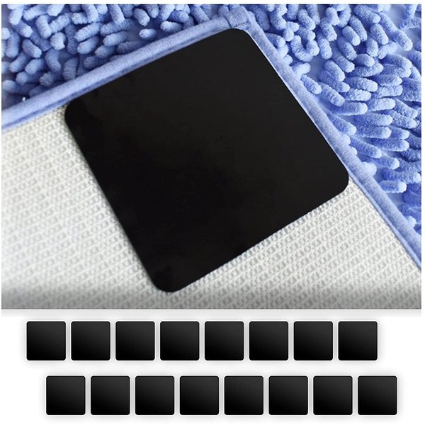 GDLCYYDS Class7 16 PCS Grippers of Rug Pad, Non-Slip Carpet Gripper for Hardwood Floors and Tile, Reusable and Washable Area Carpet Tape, Double-Sided Adhesive Pads, Keeps Corners Flat