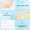 JOHOUSE White Paper Fans, 28PCS Handheld Folding Fans Foldable Bamboo Fans Japanese Chinese Style for Wedding DIY Crafting Wall Decoration Party Favors