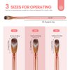 MAGIC ARMOR 3pcs Acrylic Nail Brush Set, Size 8/10/14 Acrylic Nail Brushes for Acrylic Application, Professional Acrylic Powder Brushes for Acrylic Powder Application, Nail Extension, 3D Nail Carving