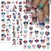 Independence Day Cartoon Nail Art Stickers 3D Self-Adhesive Designer Nail Stickers USA Patriotic Hearts Mouse Nail Design 4th of July Nail Decals for Women DIY Cute Holiday Nail Decoration 6 Sheets