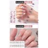 NAILDOKI Nail Stickers 12 Sheets x 16 Pieces Full Wraps Nail Polish Strips, Self-Adhesive Gel Nail Art Decals for Women Girls