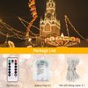 echosari String Lights Battery Powered, 33Ft 100 LED Warm White Outdoor Fairy String Lights with Remote Dimmable Timer 8 Modes for Wedding Party Garden Decoration