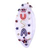 mokkia 4th of July Headband for Women American Flag Star Knotted Headbands Red White and Blue Rhinestone Crystal Top Knot Headbands Patriotic 4th of July Accessories Party Favors (Letter USA)