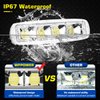 WFPOWER LED Spreader Lights for Boat, 6.3inch 2 Pack 72W Waterproof T-Top Boat Spreader Light Deck Dock Marine Spreader Flood Lights, COB Spotlight 12V White Marine LED Light for Boat Pontoon Fishing
