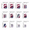 Press on Nails Short Square Independence Day Full Cover Glossy Acrylic Rhinestone False Nails with Patriotic Designs Artificial Coffin July 4th Holiday Fake Nails Glue Stick on Fingernails for Women