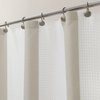 WEST LAKE Taupe Waffle Fabric Shower Curtain Vertical Stripe Farmhouse No Hook Water Resistant Bath Room Curtain for Hotel Spa Bathtubs 70" Wx72 L Tan and White