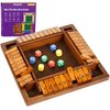Kiapeak Shut The Box Dice Game, 10 Numbers Traditional Wooden Pub Bar Board Game, Family Classics Tabletop Version Games for Classroom, Party, or Pub