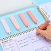 Temiary 5 Pcs White Correction Tapes, Aesthetic Correction Tape Pens Smooth Pull Out, Easy to Use Pen Shaped Applicator for Students School Office Supplies (Pink)