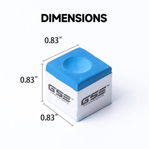 GSE 12-Pack Billiard/Pool Cue Chalks, Billiard Pool Table Accessories for Home/Tournament Use (Blue)