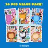 JOYIN 24PCS 9"x6" Make a face Stickers for Kids, Make Your Own Safari Animal Stickers, Jungle Party Favors Kids Crafts, Goodie Bags Stuffers for Kids, Classroom Rewards