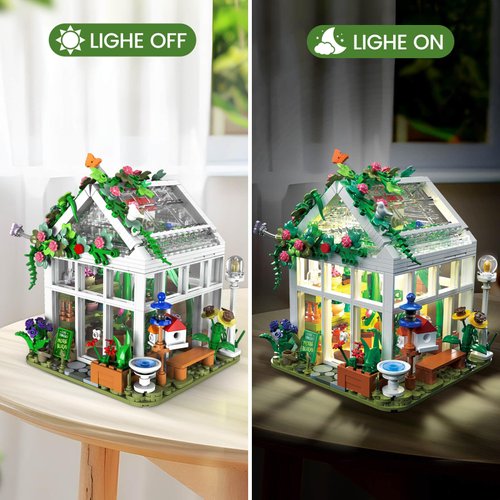 Flower House Set for Adults Building Sets with Led Light, for Home Display Decoration, Gifts for Adults & Teens Ages 10+ (779 Pieces)