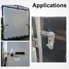 ESUDNT Cargo Trailer Door Latch, Trailer Latches, Trailer Hasp, Enclosed Trailer Door Latch, Cam Lock Latch Keeper for Enclosed Cargo Trailer, Ramp Trailer (2 Pack)