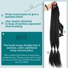 EMMOR Long Braided Ponytail Extension with Hair Straight Wrap Around Ponytail Hair Extensions with Hair Tie Soft healthy Synthetic Hair Piece for Women girls Daily(33 inch Black ）