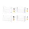 Marketing Holders 4 Pack Postcard Holder Slot Literature Wall Mount Clear Acrylic 6" x 4" Single Pocket Display System Catalog Organizer Take One Hand Out