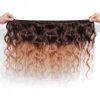 2 Tone Ombre Brazilian Body Wave Hair 3 Bundles Brazilian Remy Virgin Human Hair Weave Bundles 100% Unprocessed Body Wave Human Hair Extensions T4/30 Medium Brown/Medium Auburn(10 12 14)
